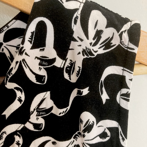 Talbots black and white ribbon pattern sleeveless blouse - Picture 6 of 8